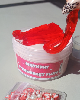 Birthday Strawberry Fluff slime kit