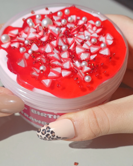 Birthday Strawberry Fluff slime kit