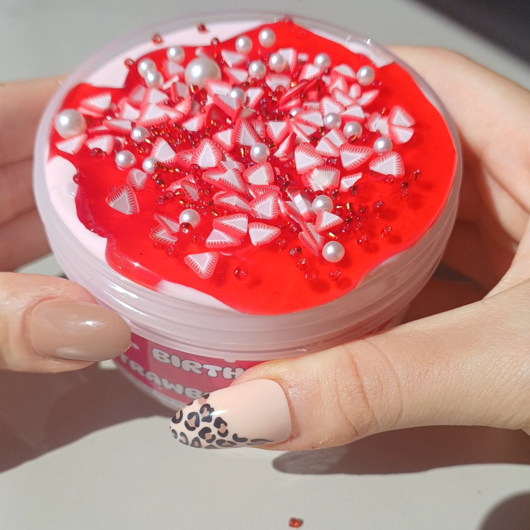 Birthday Strawberry Fluff slime kit - Image 2