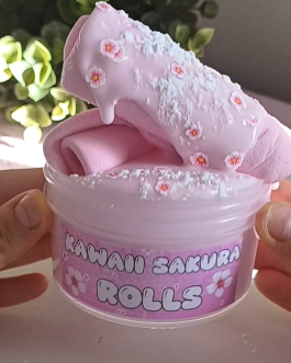 Kawaii sakura rolls slime