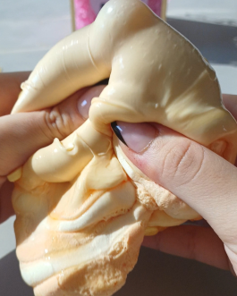 Whipped mango pancakes slime