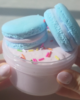 Macaron floss creme slime